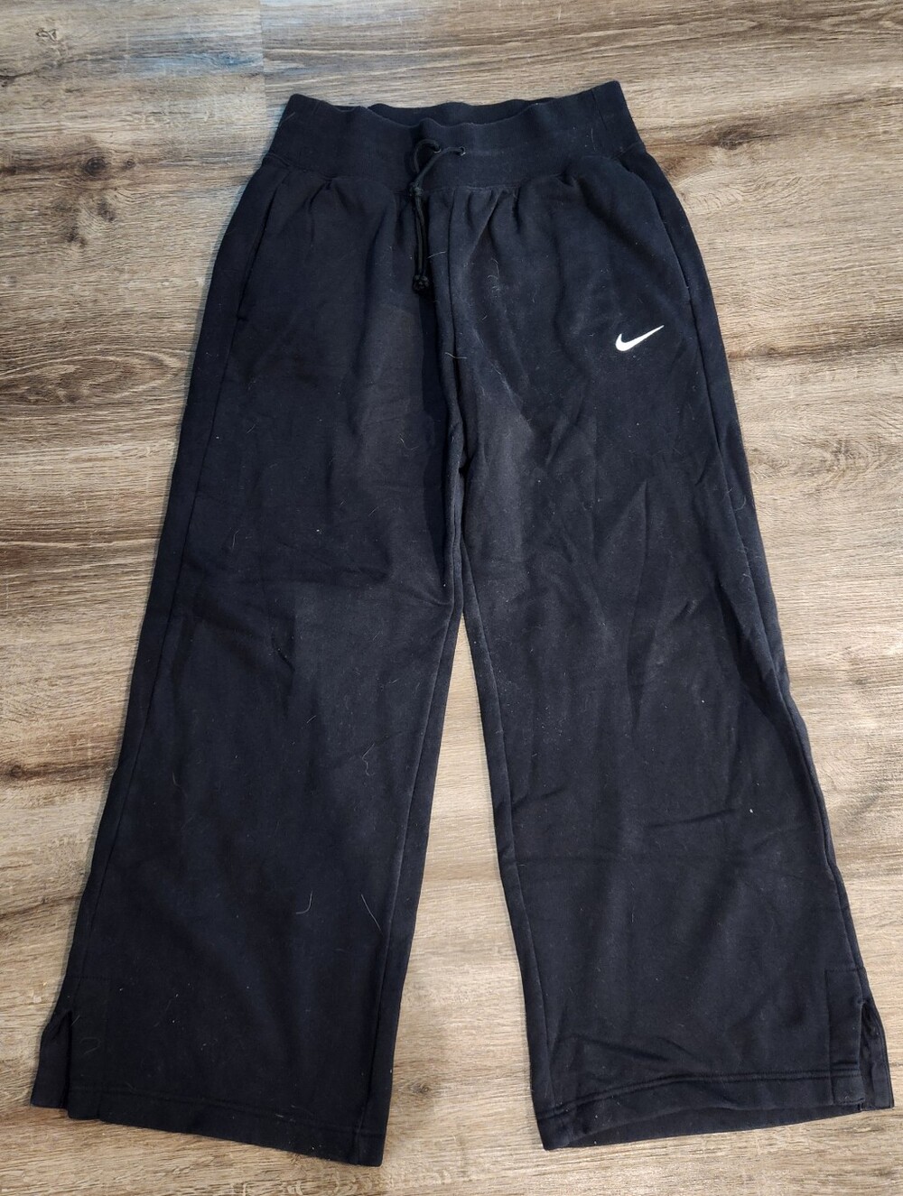 Nike Women's Black High Rise Wide Leg Sweatpants